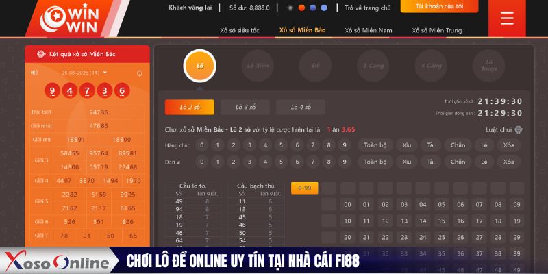 Chơi lô đề online uy tín tại nhà cái FI88