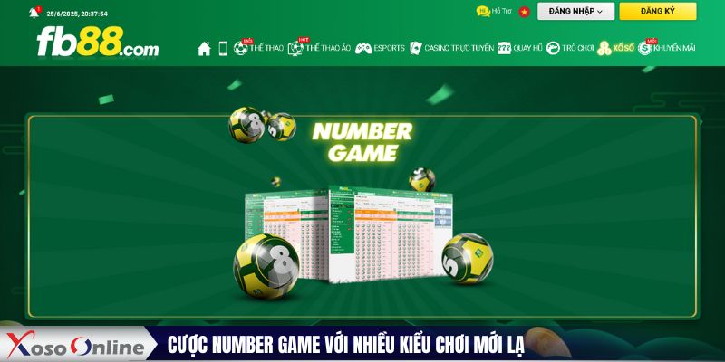 Cược number game với nhiều kiểu chơi mới lạ